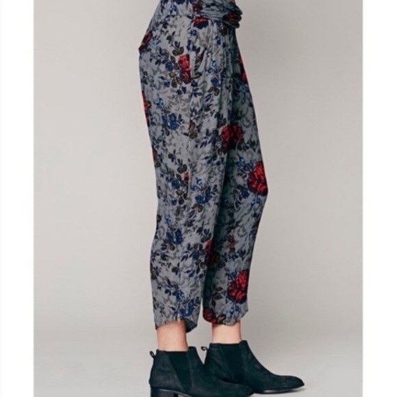 Free People Got Me Twisted Floral Harem Pants - Picture 2 of 8
